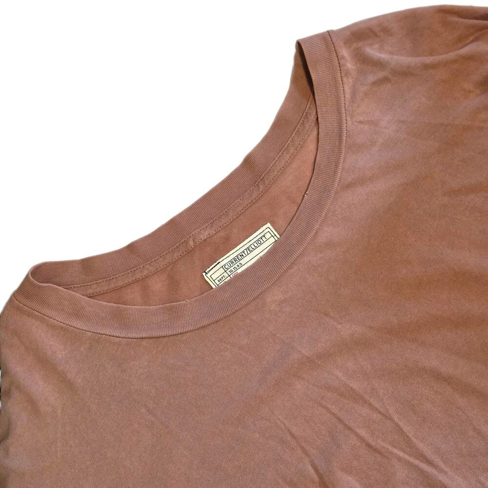 Current/Elliott Women’s Pink The Ruffle Roadie Short Sleeve Tee SZ 2
